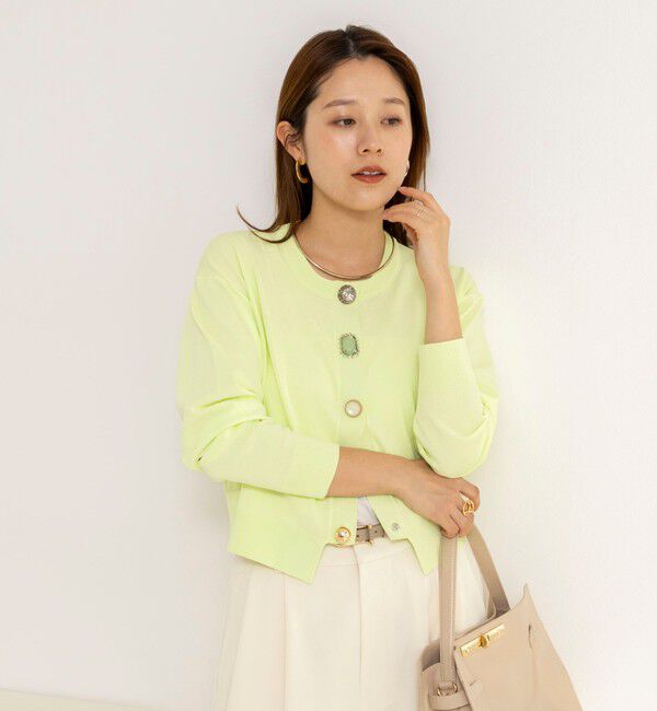 NOLLEY'S「《手洗い可能》ランダムビジューカーディガン」|カーディガン|