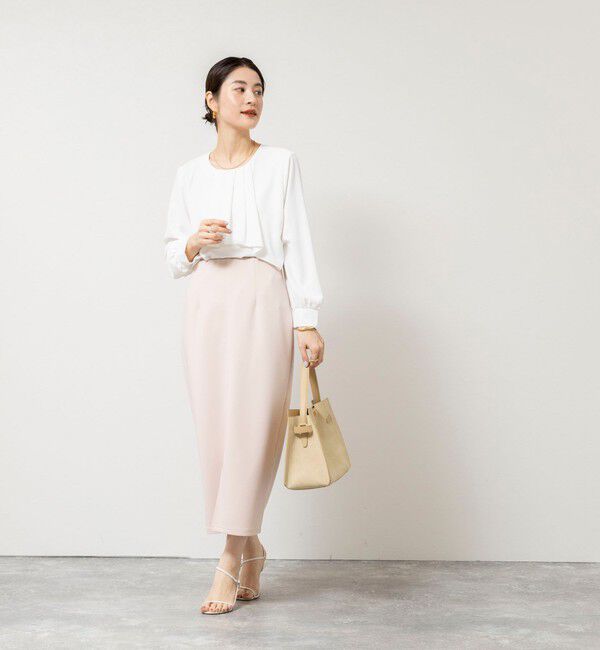 NOLLEY'S sophi「ウォッシャブルファンクショナルジョーゼットプリントタックフレアーブラウス」|シャツ・ブラウス|