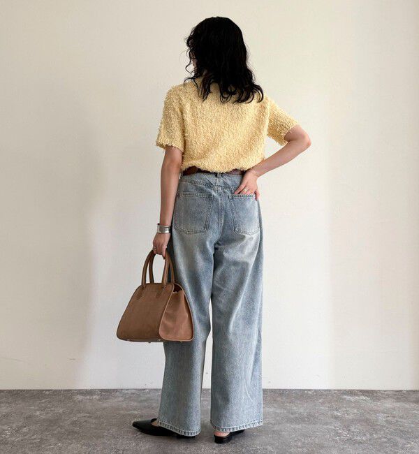 fredy emue「チュールテープ半袖ニットプルオーバー」|ニット・セーター|