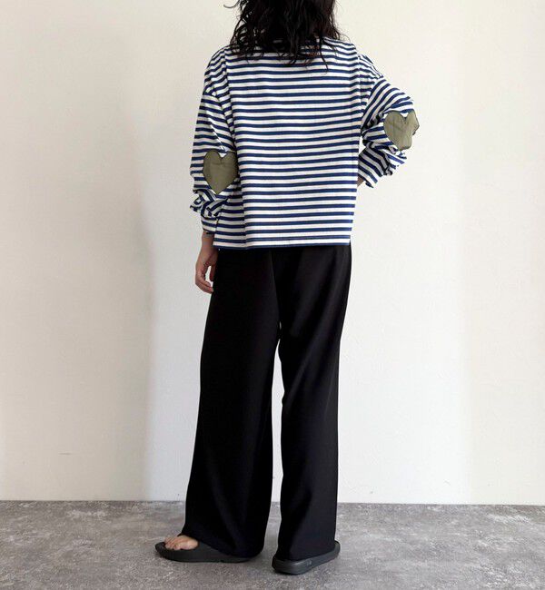 fredy emue「ボーダーハートパッチプルオーバー」|Tシャツ・カットソー|