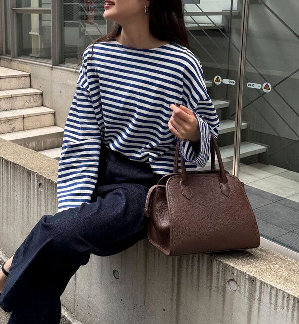 fredy emue「ボーダーハートパッチプルオーバー」|Tシャツ・カットソー|