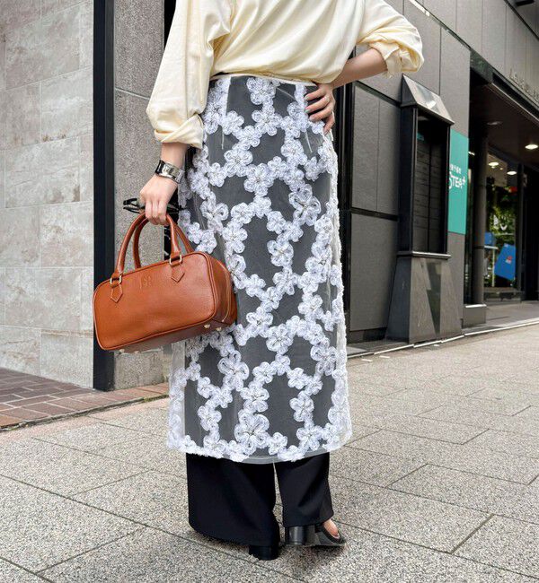 fredy emue「フラワーモチーフレイヤードスカート」|スカート|