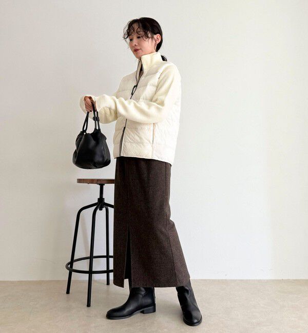 fredy emue「【TAION/タイオン】別注HI NECK DOWN JACKET+SLEEVE KNIT」|ダウン|