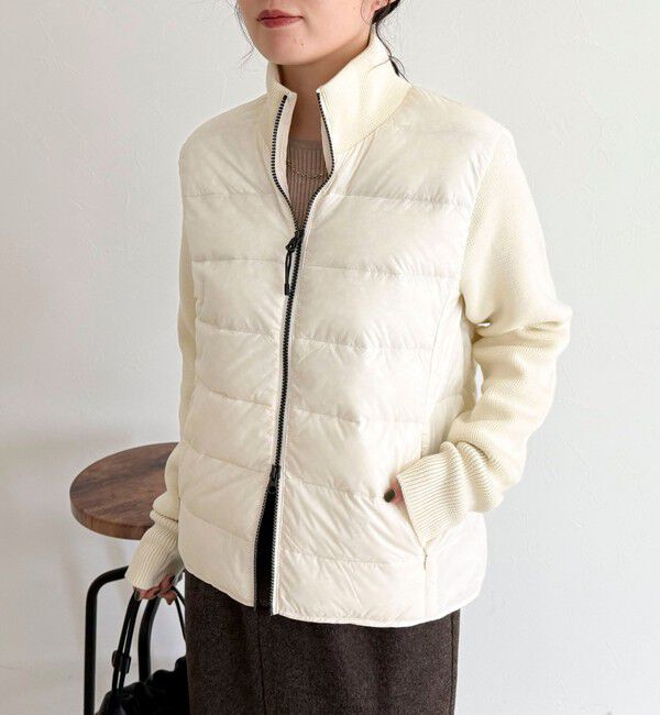 fredy emue「【TAION/タイオン】別注HI NECK DOWN JACKET+SLEEVE KNIT」|ダウン|