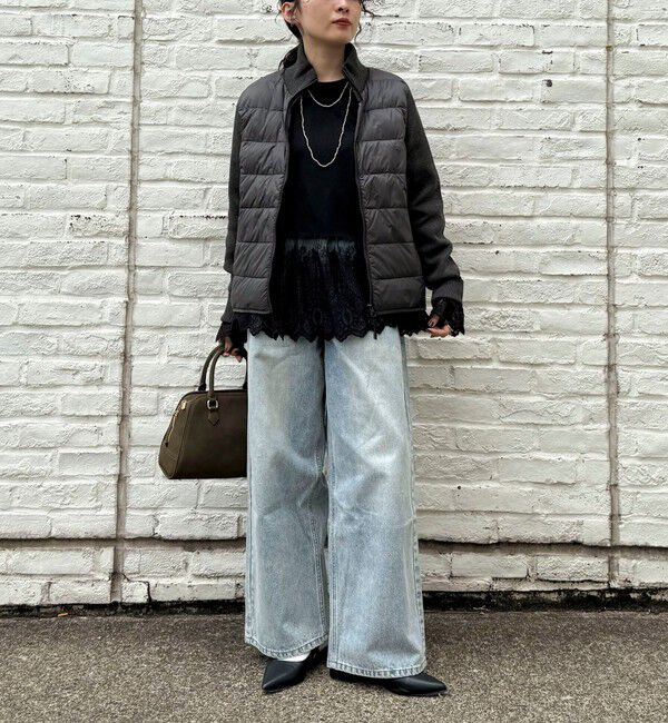 fredy emue「【TAION/タイオン】別注HI NECK DOWN JACKET+SLEEVE KNIT」|ダウン|