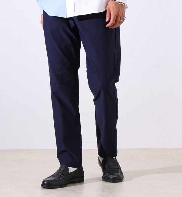 GLOSTER「【大人の美脚パンツ/S～XL展開】ミラクルストレッチ イージーパンツ」|チノ|ネイビー