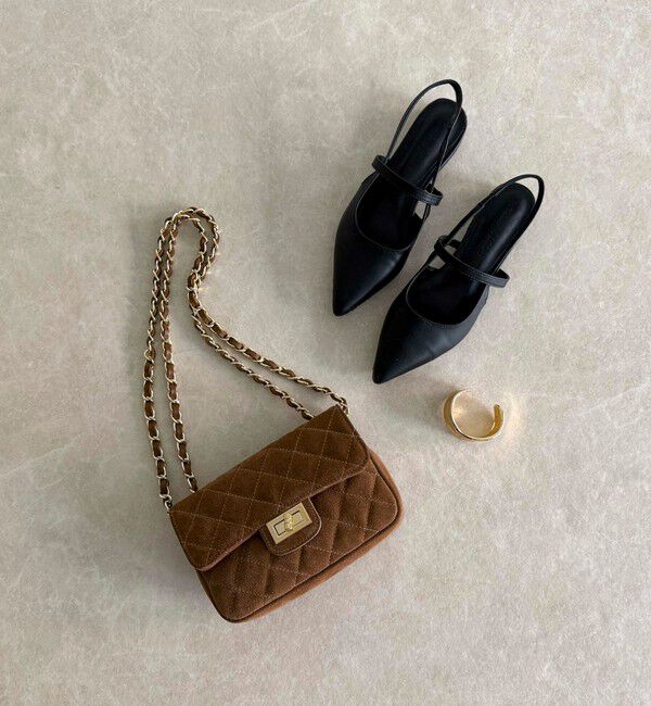 fredy emue「【AULENTTI/オーレンティ】キルティングスエードチェーンショルダーバッグ」|ショルダー・メッセンジャー|