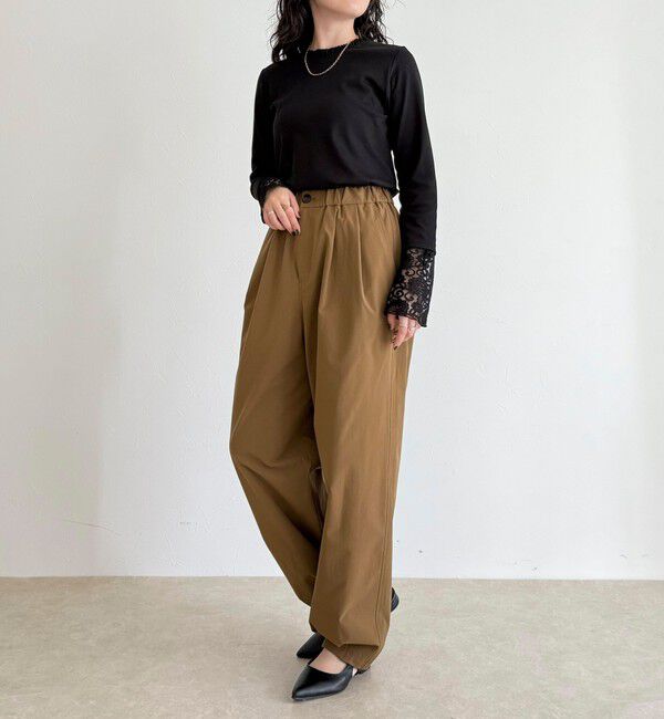 fredy emue「レーススリーブ衿フリルロンTシャツ」|Tシャツ・カットソー|