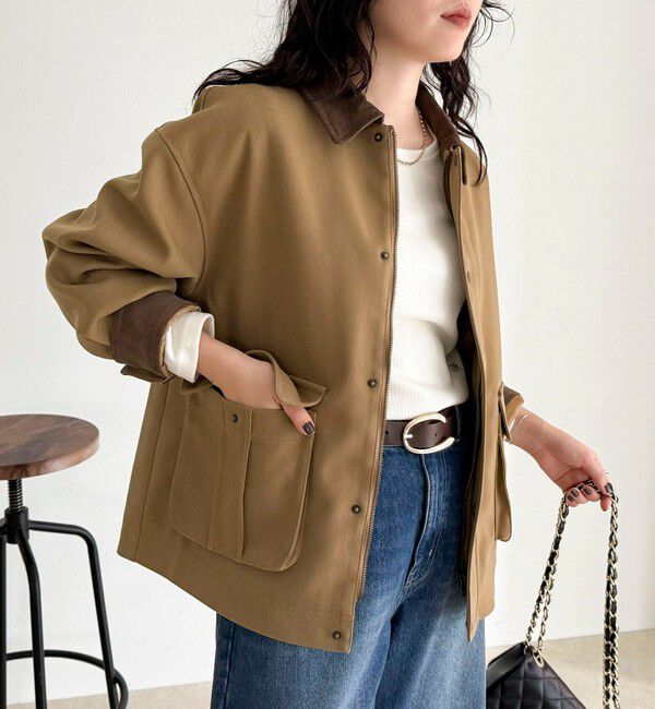 fredy emue「ツイルカバーオール」|ブルゾン・スタジャン|ベージュ