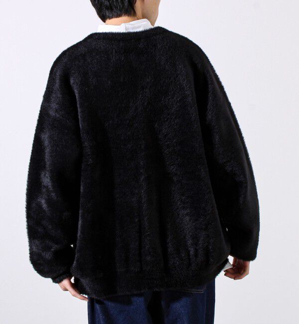 GLOSTER「モヘヤライク シャギークルーネックカーディガン」|カーディガン|