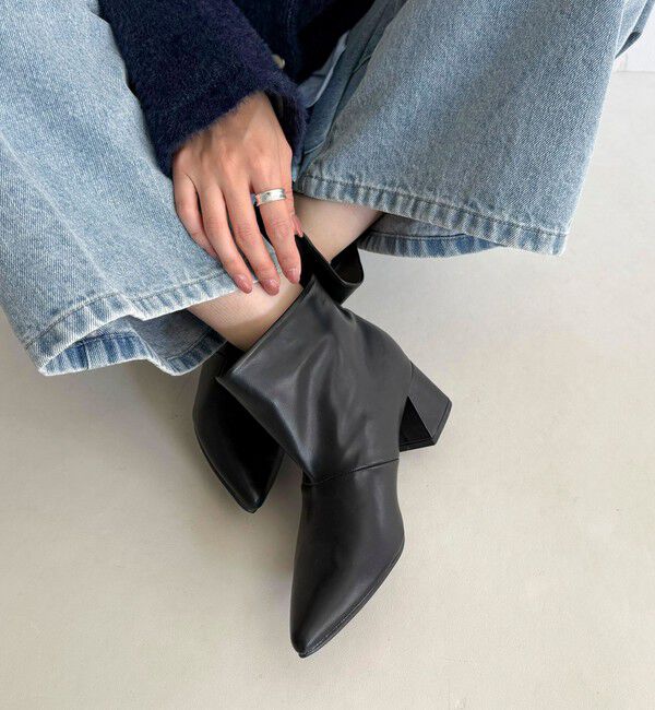 fredy emue「ワイドショートブーツ」|ロングブーツ|ブラック