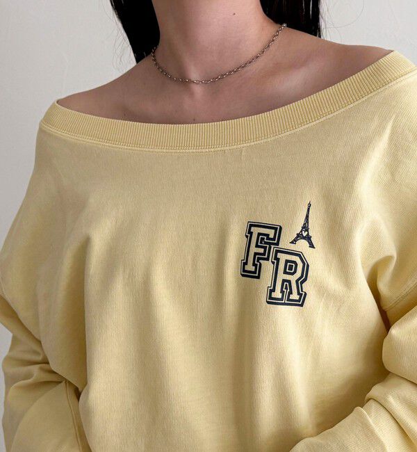 fredy emue「ヴィンテージ加工裏毛オフショルプルオーバー」|Tシャツ・カットソー|
