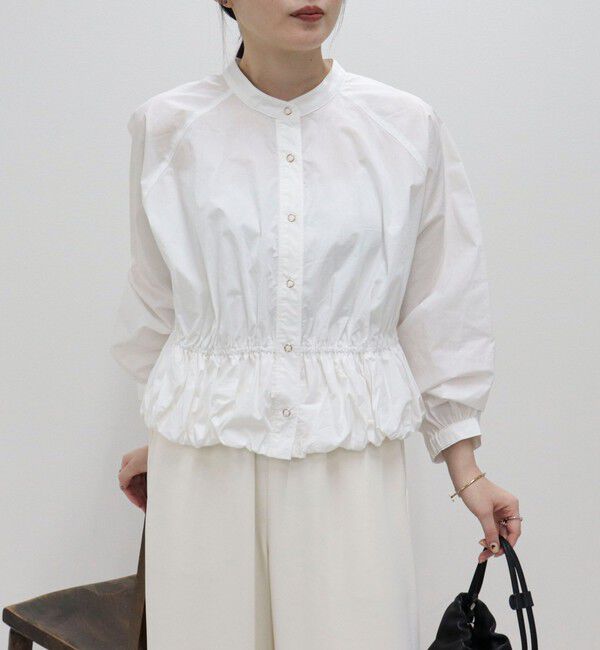 fredy emue「クロップドバルーン前開きブラウス」|シャツ・ブラウス|