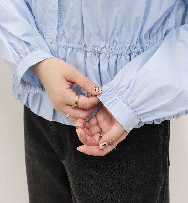 fredy emue「クロップドバルーン前開きブラウス」|シャツ・ブラウス|