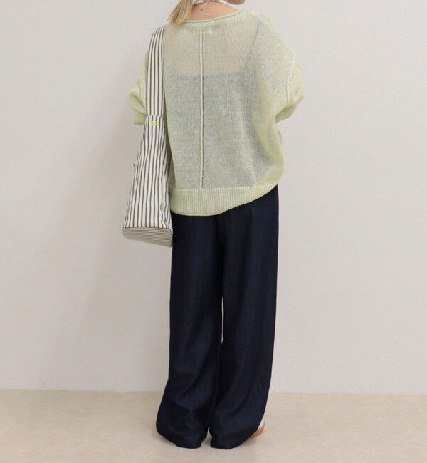 fredy emue「【低身長サイズ34有り】ライトシャンブレーデニムイージーパンツ」|チノ|