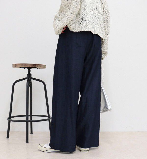 fredy emue「【低身長サイズ34有り】ライトシャンブレーデニムイージーパンツ」|チノ|