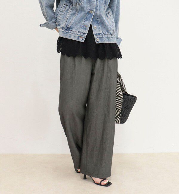 fredy emue「【低身長サイズ34有り】ライトシャンブレーデニムイージーパンツ」|チノ|