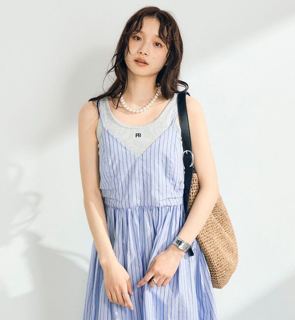fredy emue「ストライプギャザーキャミワンピース」|ワンピース|