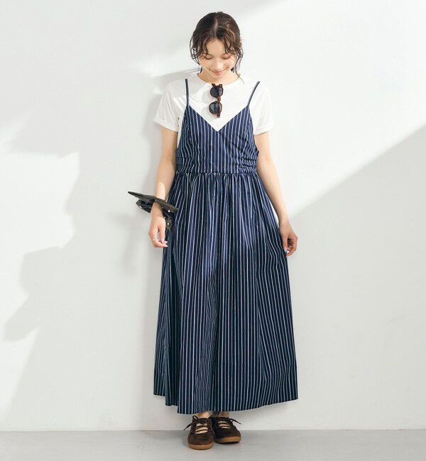 fredy emue「ストライプギャザーキャミワンピース」|ワンピース|