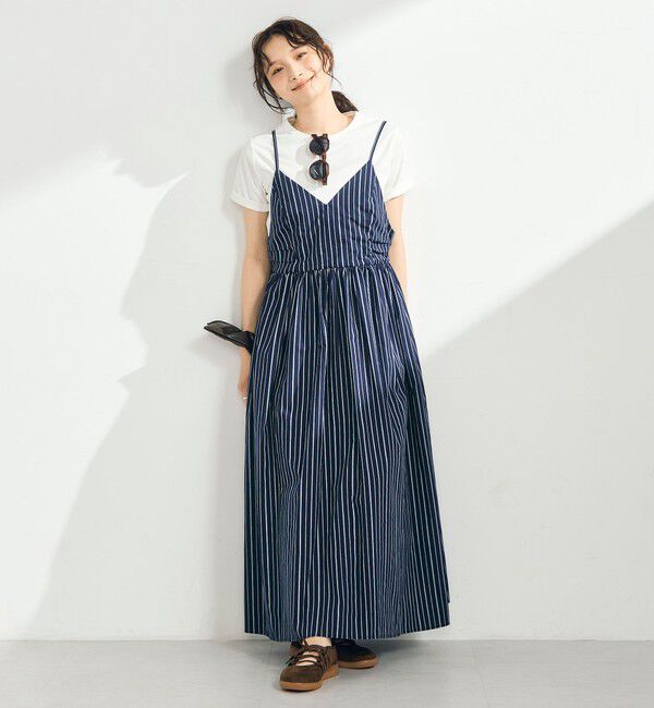 fredy emue「ストライプギャザーキャミワンピース」|ワンピース|
