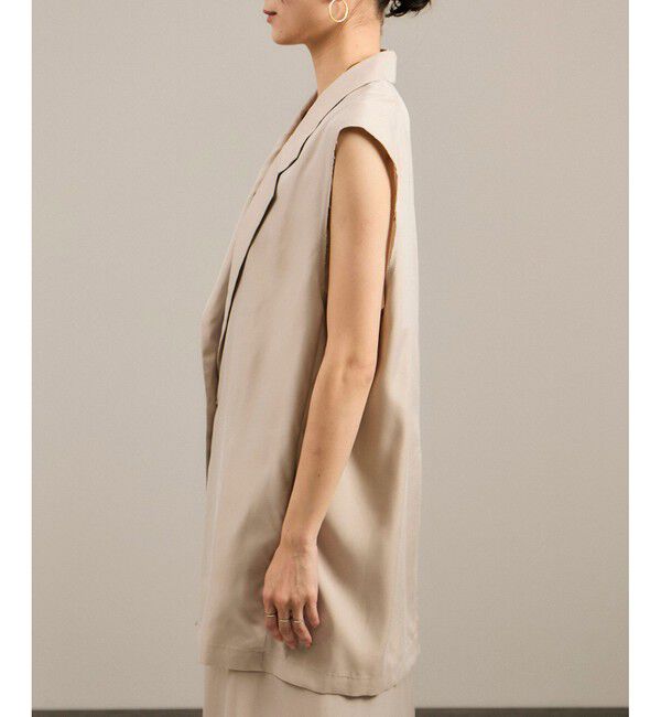 SALON adam et rope'「キュプラツイルジレブラウス［セットアップ対応］」|ベスト・ジレ|