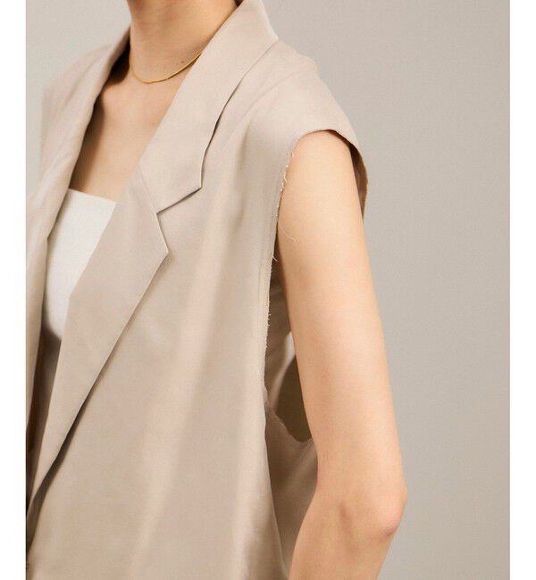 SALON adam et rope'「キュプラツイルジレブラウス［セットアップ対応］」|ベスト・ジレ|