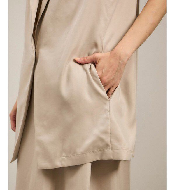 SALON adam et rope'「キュプラツイルジレブラウス［セットアップ対応］」|ベスト・ジレ|