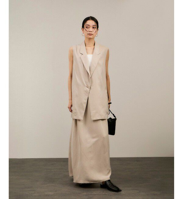 SALON adam et rope'「キュプラツイルジレブラウス［セットアップ対応］」|ベスト・ジレ|