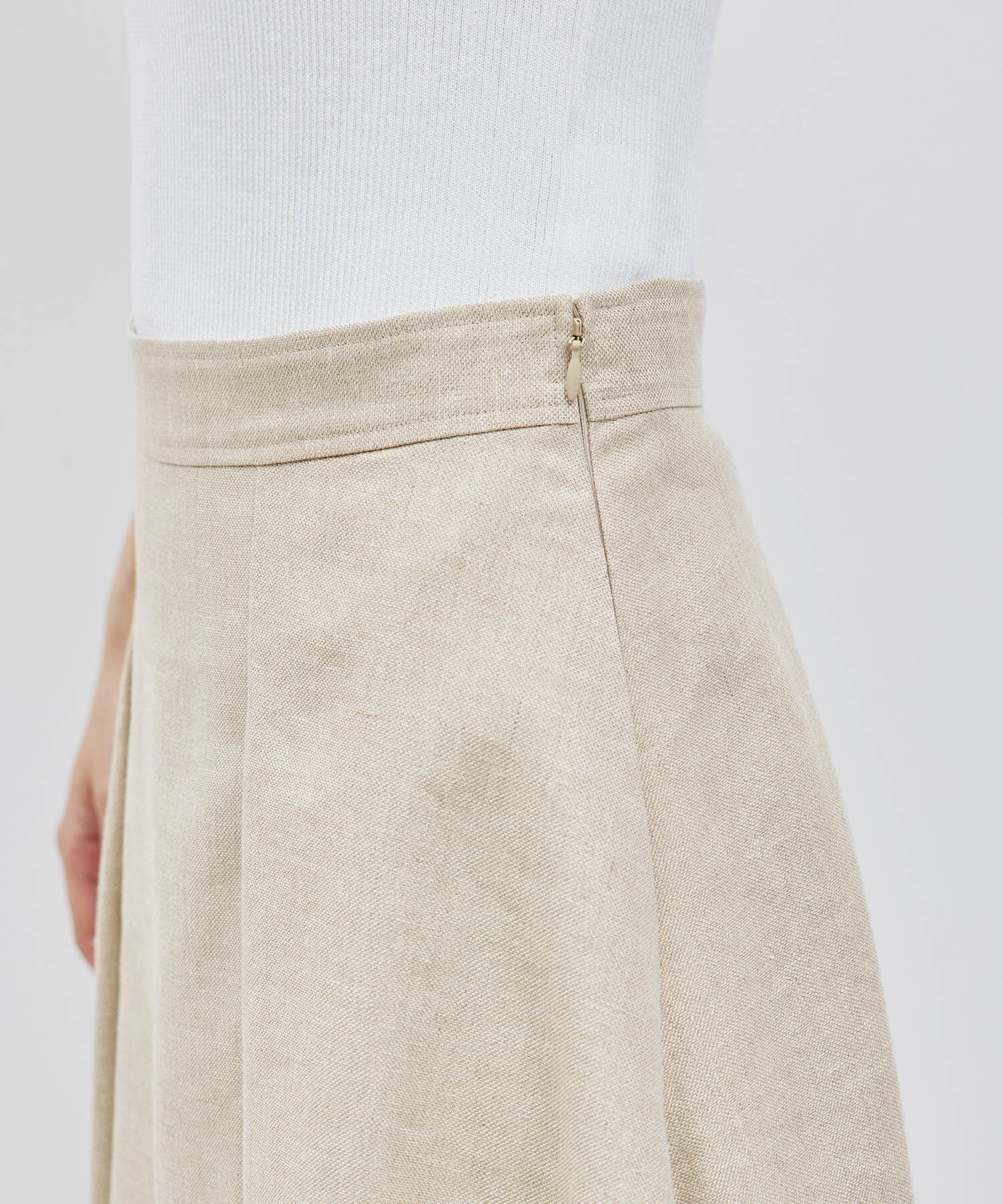 ROPE「フォルムフレアスカート（ラメ/無地）【セットアップ対応】」|スカート|