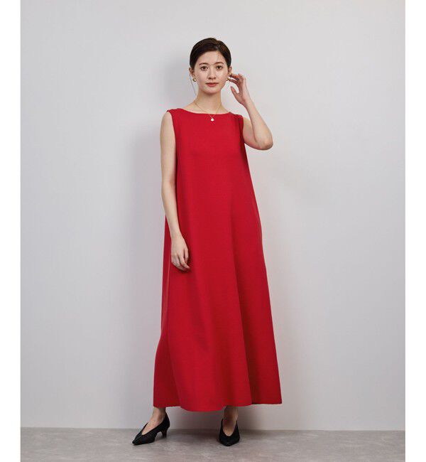 ROPE「シルクコットン総針Aラインワンピース/イージーケア」|ワンピース|