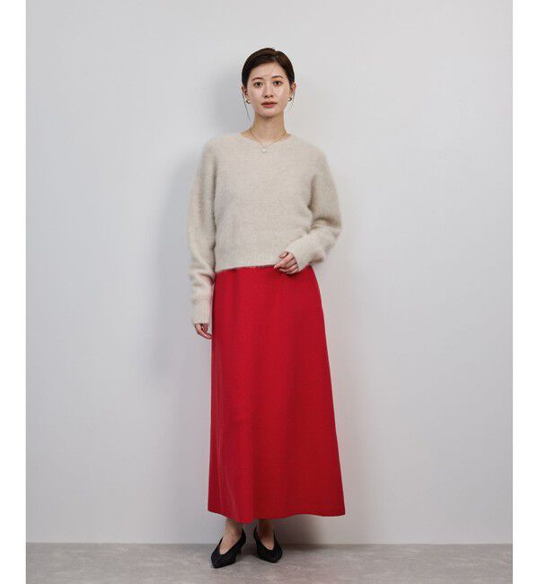 ROPE「シルクコットン総針Aラインワンピース/イージーケア」|ワンピース|