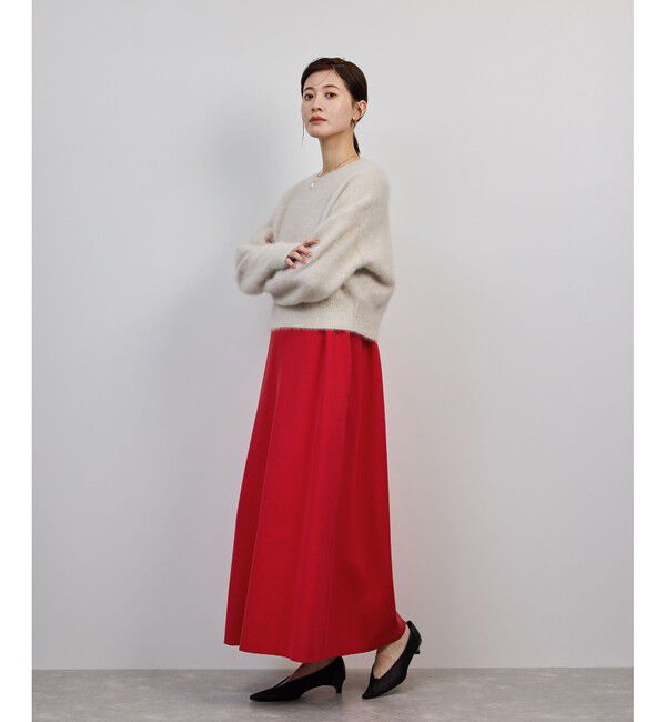 ROPE「シルクコットン総針Aラインワンピース/イージーケア」|ワンピース|