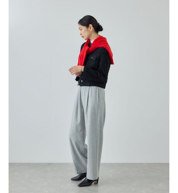 ROPE「【COOHEM(コーヘン)】BASIC TWEED VELVET JACKET」|ノーカラージャケット|