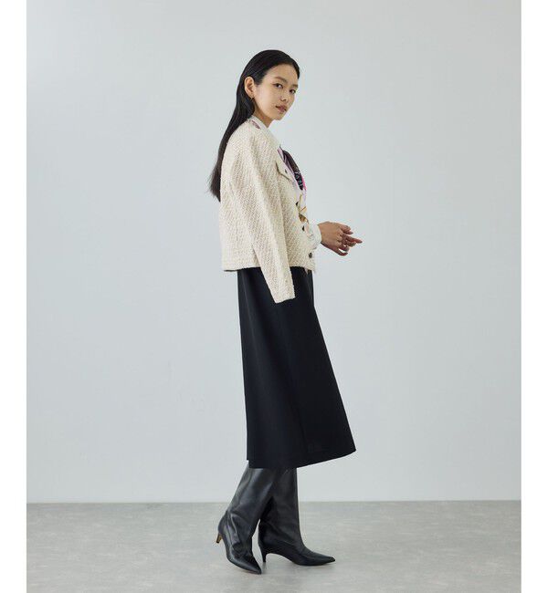 ROPE「【COOHEM(コーヘン)】BASIC TWEED VELVET JACKET」|ノーカラージャケット|