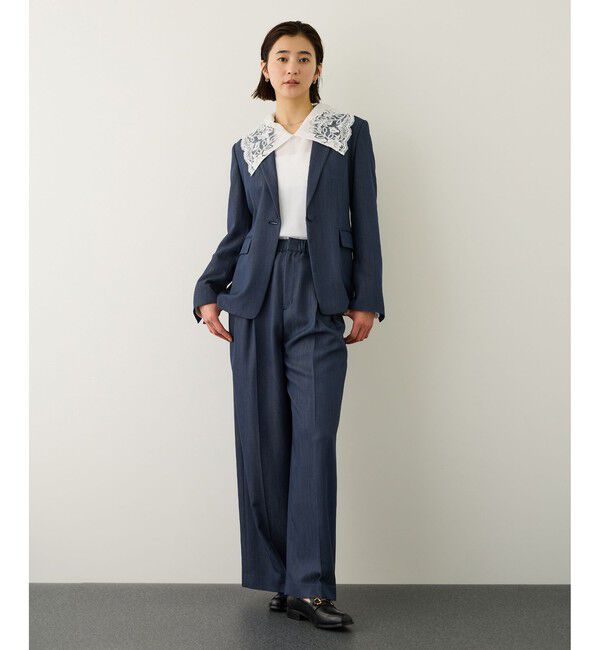 ROPE「レースカラーコンパクトブラウス/イージーケア」|シャツ・ブラウス|