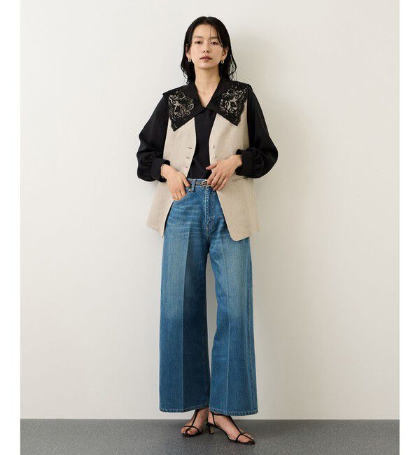 ROPE「レースカラーコンパクトブラウス/イージーケア」|シャツ・ブラウス|