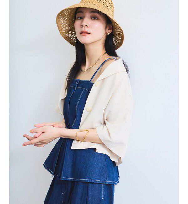 VIS「ライトオンスデニムビスチェ」|キャミソール|ブルー(44)