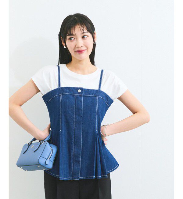 VIS「ライトオンスデニムビスチェ」|キャミソール|