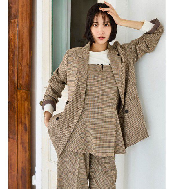 VIS「【美easy】ウーリッシュチュニック丈ビスチェ【セットアップ対応/洗える】」|キャミソール|