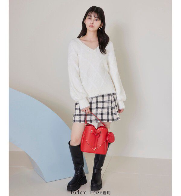 VIS「アーガイルフェザーニット/2WAY・イージーケア」|ニット・セーター|