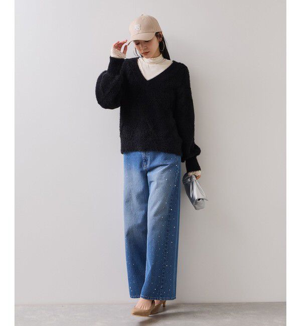 VIS「アーガイルフェザーニット/2WAY・イージーケア」|ニット・セーター|