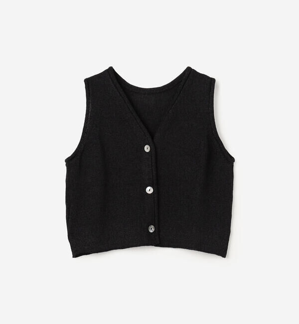  「WALANCE | 2way ペーパーニット ノースリーブトップ WOMEN」|ベスト・ジレ|BLACK