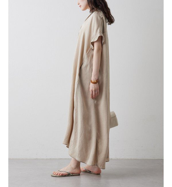 Drawing Numbers「【Drawing Numbers】ピグメントキュプラシャツワンピース」|ワンピース|