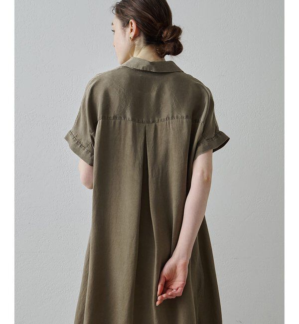 Drawing Numbers「【Drawing Numbers】ピグメントキュプラシャツワンピース」|ワンピース|