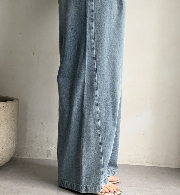  「デニムワイドイージーパンツ」|デニム|