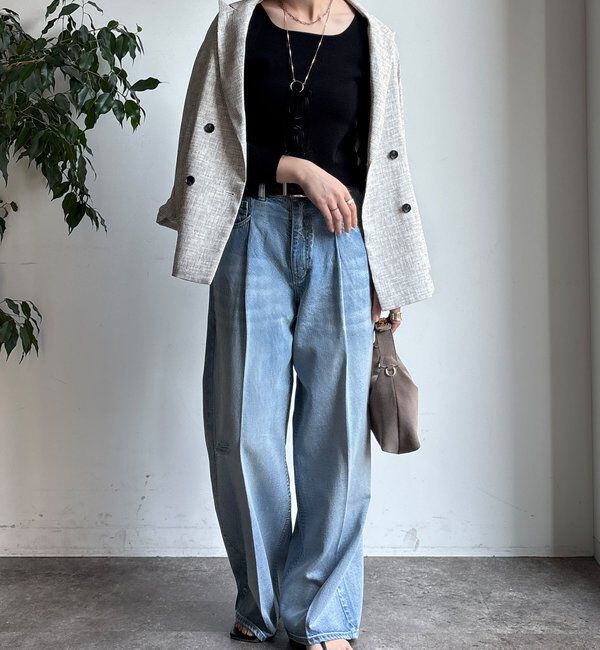  「ダメージワイドデニム」|デニム|