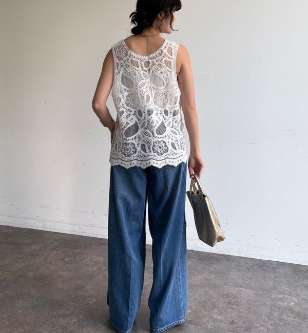  「ダメージワイドデニム」|デニム|