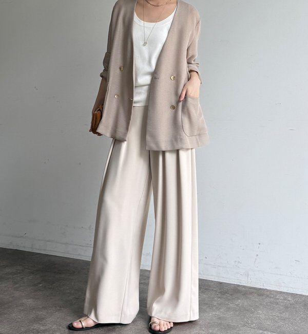  「メッシュノーカラーバックリボンジャケット」|テーラードジャケット|