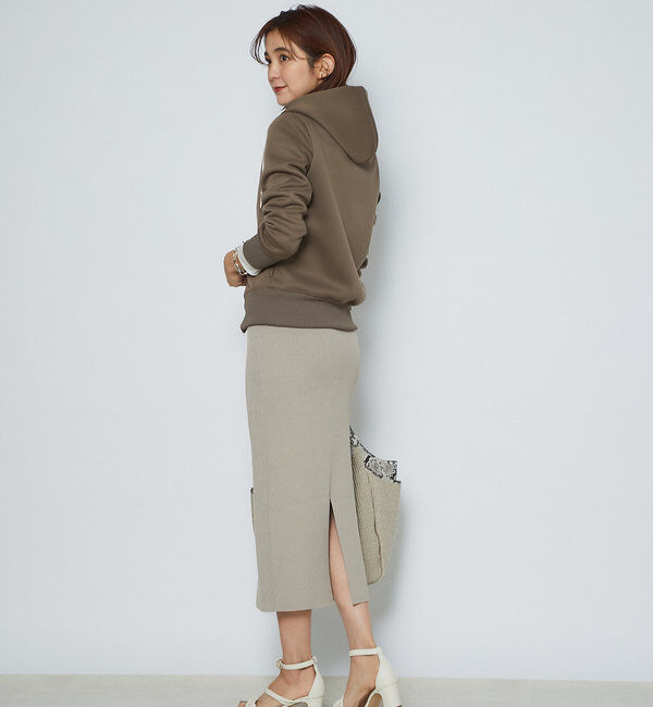  「【WEB限定/キレイめ上品】スポンジダンボールZIPパーカーカットソー」|パーカー|