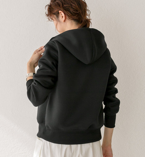  「【WEB限定/キレイめ上品】スポンジダンボールZIPパーカーカットソー」|パーカー|